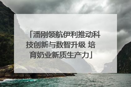 潘刚领航伊利推动科技创新与数智升级 培育奶业新质生产力