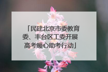 民建北京市委教育委、丰台区工委开展高考暖心助考行动
