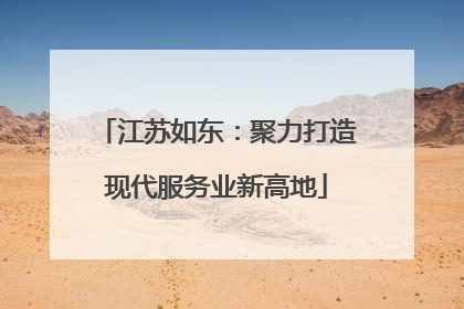 江苏如东：聚力打造现代服务业新高地