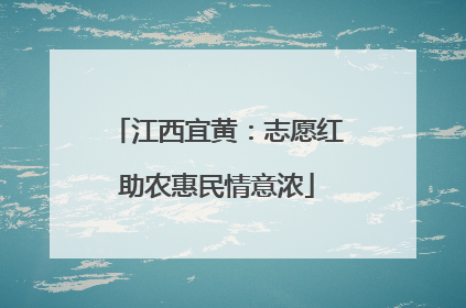 江西宜黄：志愿红助农惠民情意浓