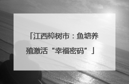 江西樟树市：鱼塘养殖激活“幸福密码”