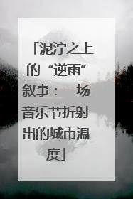 泥泞之上的“逆雨”叙事：一场音乐节折射出的城市温度