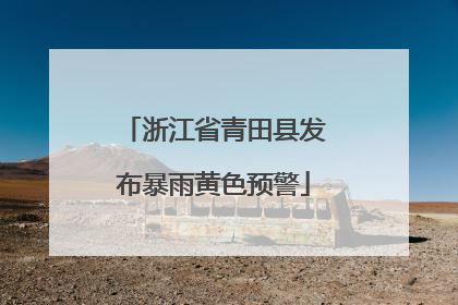 浙江省青田县发布暴雨黄色预警