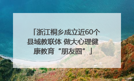 浙江桐乡成立近60个县域教联体 做大心理健康教育“朋友圈”