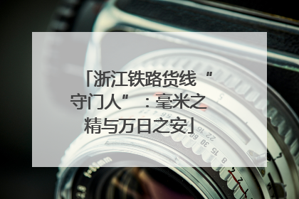 浙江铁路货线“守门人”：毫米之精与万日之安