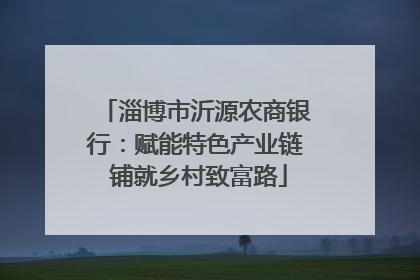 淄博市沂源农商银行：赋能特色产业链 铺就乡村致富路