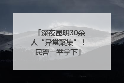深夜昆明30余人“异常聚集”！民警一举拿下