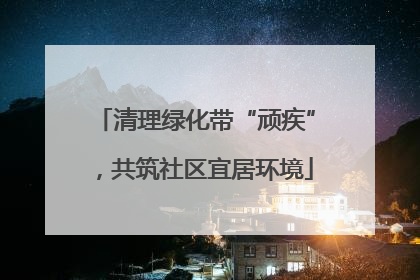 清理绿化带“顽疾”，共筑社区宜居环境