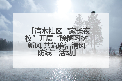 清水社区“家长夜校”开展“除陋习树新风 共筑廉洁清风防线”活动