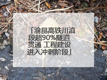 渝昆高铁川滇段超90%隧道贯通 工程建设进入冲刺阶段