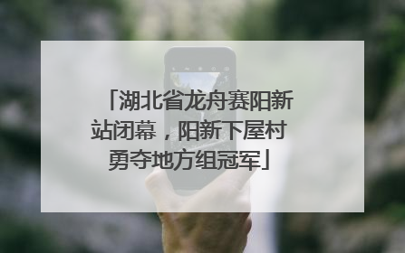 湖北省龙舟赛阳新站闭幕，阳新下屋村勇夺地方组冠军