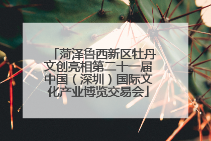 菏泽鲁西新区牡丹文创亮相第二十一届中国（深圳）国际文化产业博览交易会