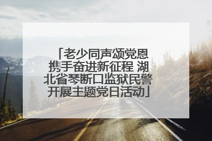 老少同声颂党恩 携手奋进新征程 湖北省琴断口监狱民警开展主题党日活动