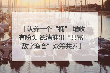 认养一个“桶” 增收有盼头 德清推出“共富数字渔仓”众筹共养