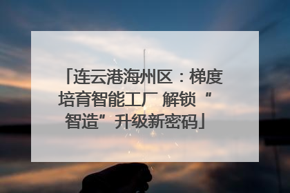 连云港海州区：梯度培育智能工厂 解锁“智造”升级新密码