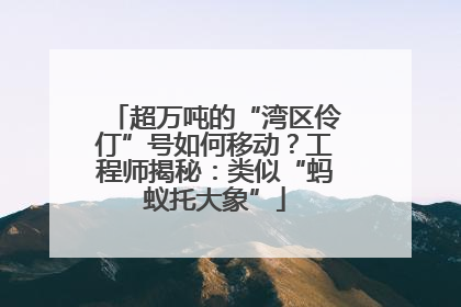 超万吨的“湾区伶仃”号如何移动？工程师揭秘：类似“蚂蚁托大象”