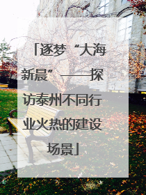 逐梦“大海新晨”——探访泰州不同行业火热的建设场景