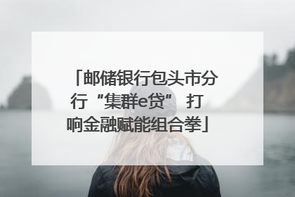 邮储银行包头市分行“集群e贷” 打响金融赋能组合拳