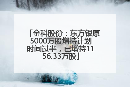 金科股份：东方银原5000万股增持计划时间过半，已增持1156.33万股