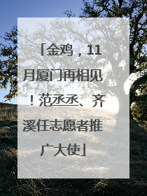 金鸡，11月厦门再相见！范丞丞、齐溪任志愿者推广大使
