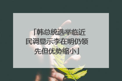 韩总统选举临近 民调显示李在明仍领先但优势缩小
