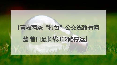 青岛两条“特色”公交线路有调整 昔日最长线312路停运