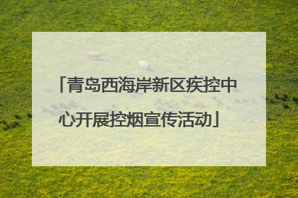 青岛西海岸新区疾控中心开展控烟宣传活动