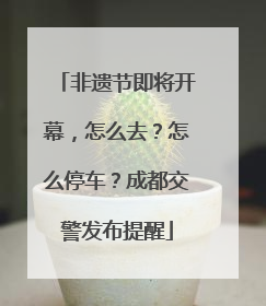 非遗节即将开幕，怎么去？怎么停车？成都交警发布提醒