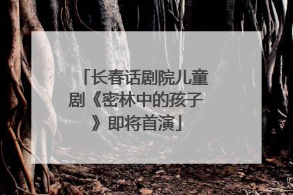 长春话剧院儿童剧《密林中的孩子》即将首演