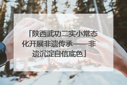 陕西武功二实小常态化开展非遗传承——非遗沉淀自信底色
