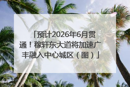 预计2026年6月贯通！稼轩东大道将加速广丰融入中心城区（图）