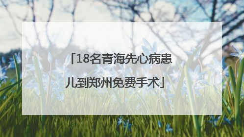18名青海先心病患儿到郑州免费手术