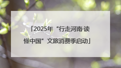 2025年“行走河南·读懂中国”文旅消费季启动