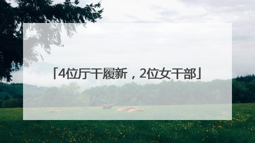 4位厅干履新，2位女干部