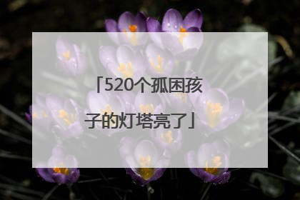 520个孤困孩子的灯塔亮了